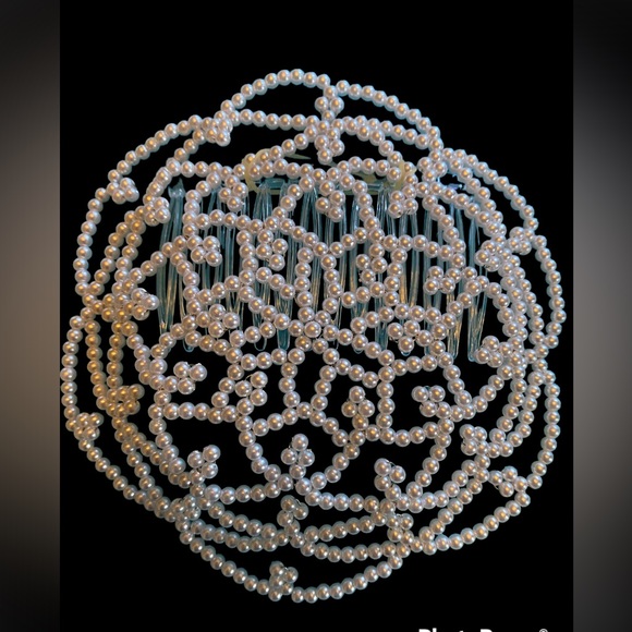 Hand Crafted Accessories - New handmade white color beaded wedding headpiece / Kippah